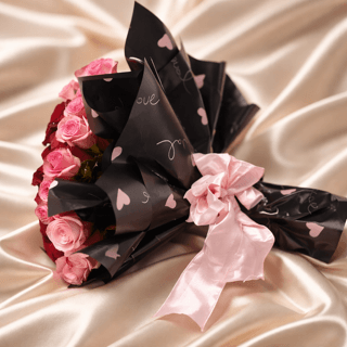 Pink Rose Wrap Bouquet